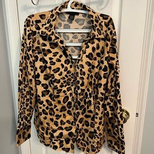 Leopard button down